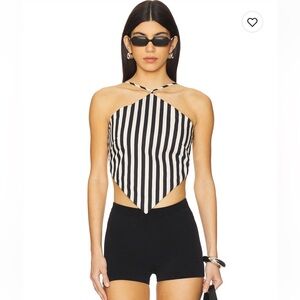 NWT Simon Miller Kit Poplin tie top in stripe
